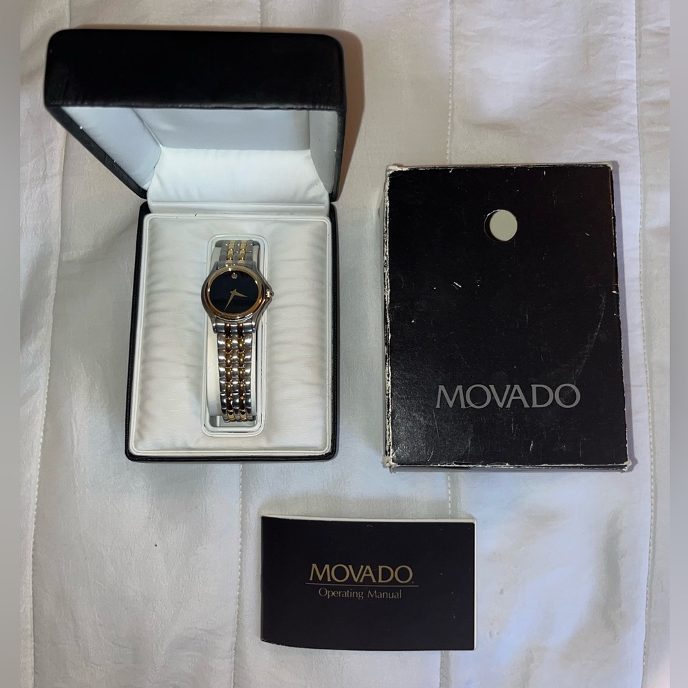 Women’s Movado Classic 2-Toned Gold-Plated Stainless Steel Water-Resistant Watch